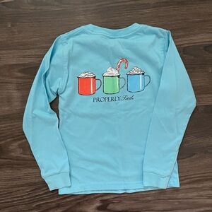 3T Properly Tied Blue Cocoa Long Sleeve Shirt